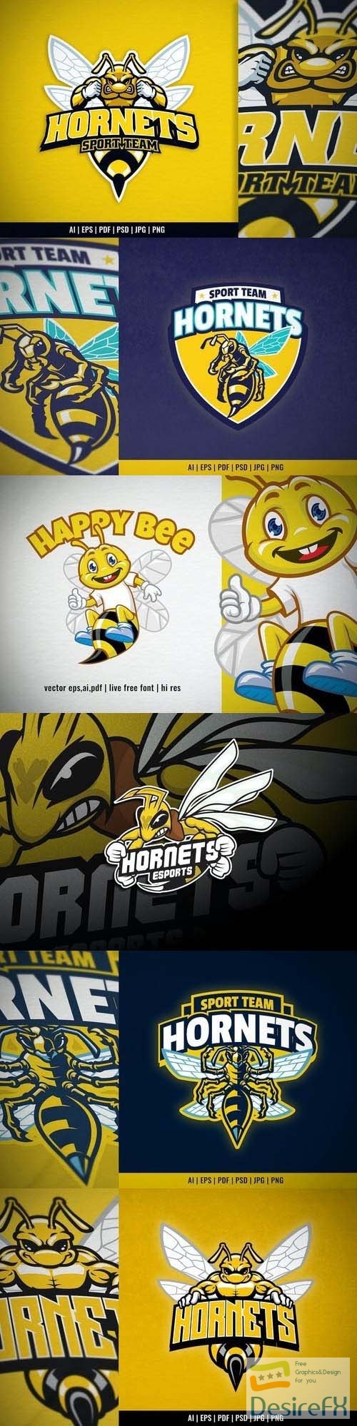 Angry Hornet Mascot for Sport and Esport Logo