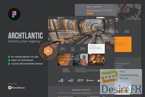 Archlantic - Construction Agency Figma Template