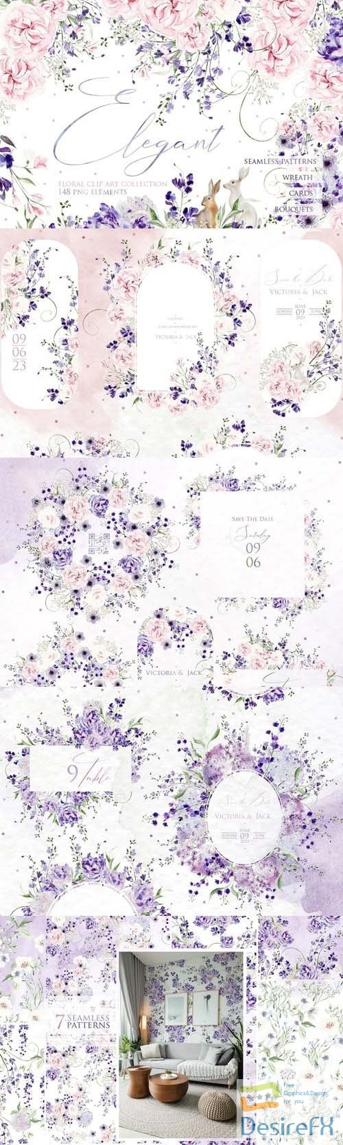 Beautiful Wedding Collection, Design Elements for Invitations