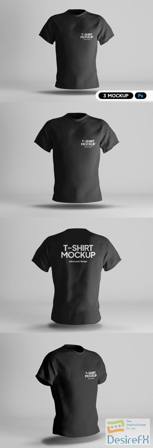 Black Tshirt Mockup