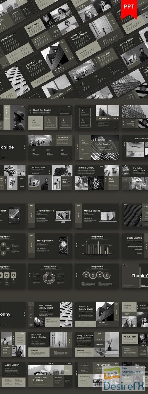 Bronny - Business PowerPoint, Keynote and Google Slides Template