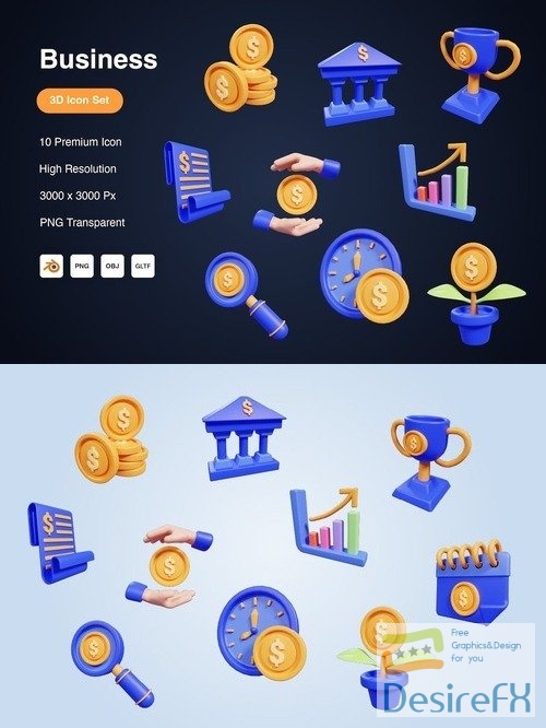 Business 3D Icons