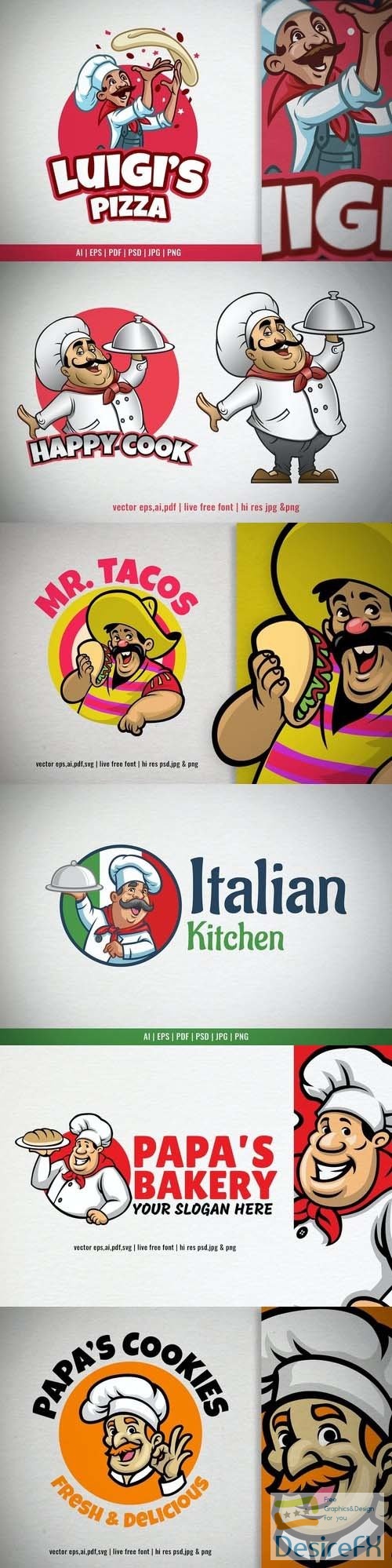 Chef Cartoon Mascot Logo