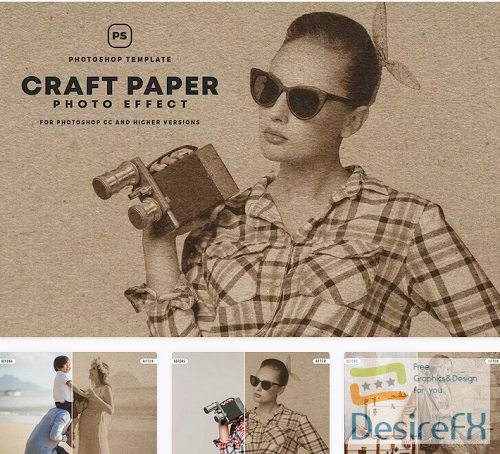 Craft Paper Photo Effect - 8H56ESG