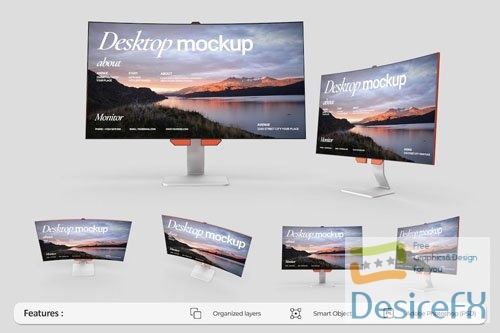 Desktop Monitor Mockup - JJHGDR4