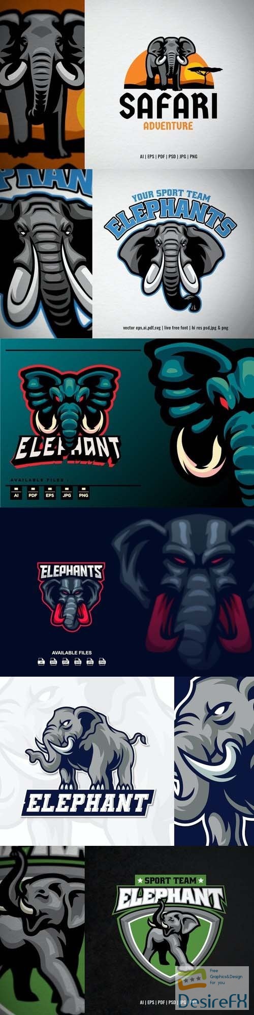 Elephant sport logo