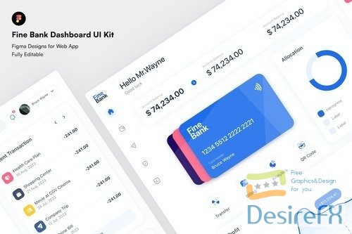 Fine Bank Dashboard UI Kit