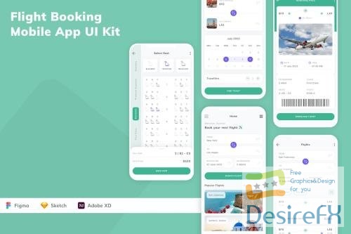 Flight Booking Mobile App UI Kit