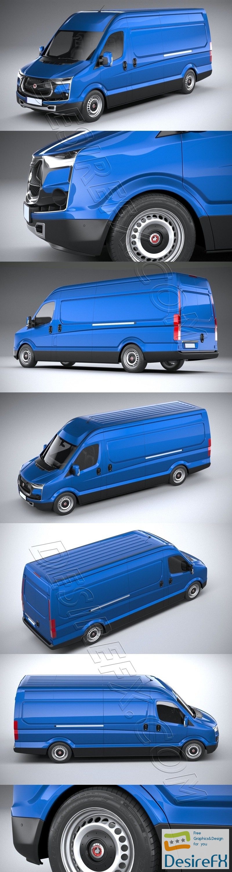 Generic Van Heavy 2020 3D Model