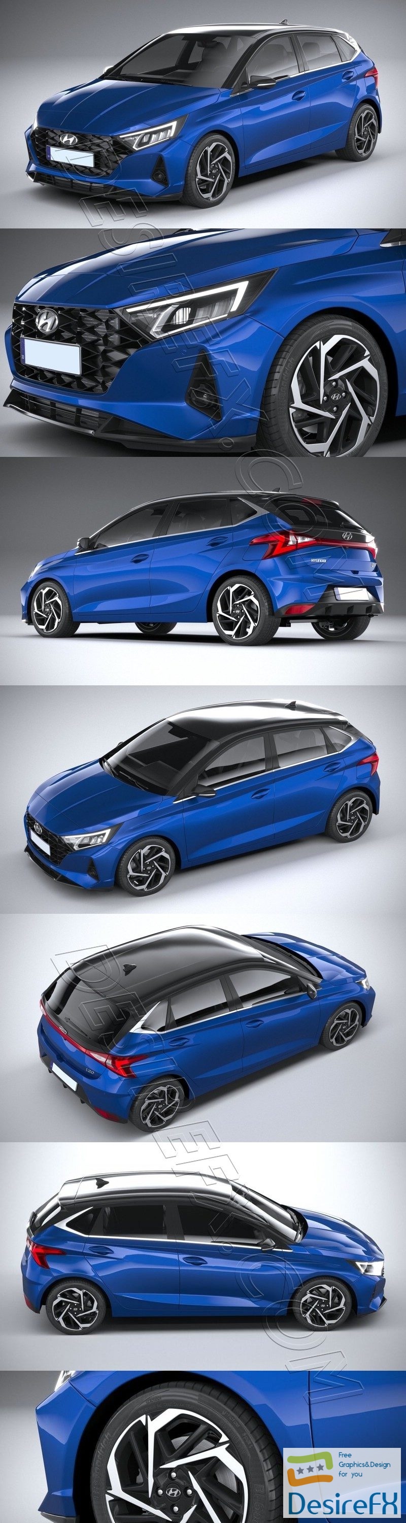Hyundai i20 2021 3D Model