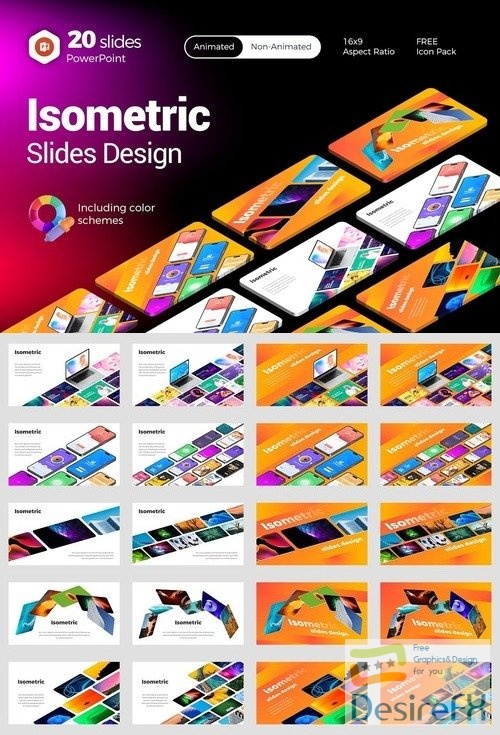 Isometric Creative Slides PowerPoint