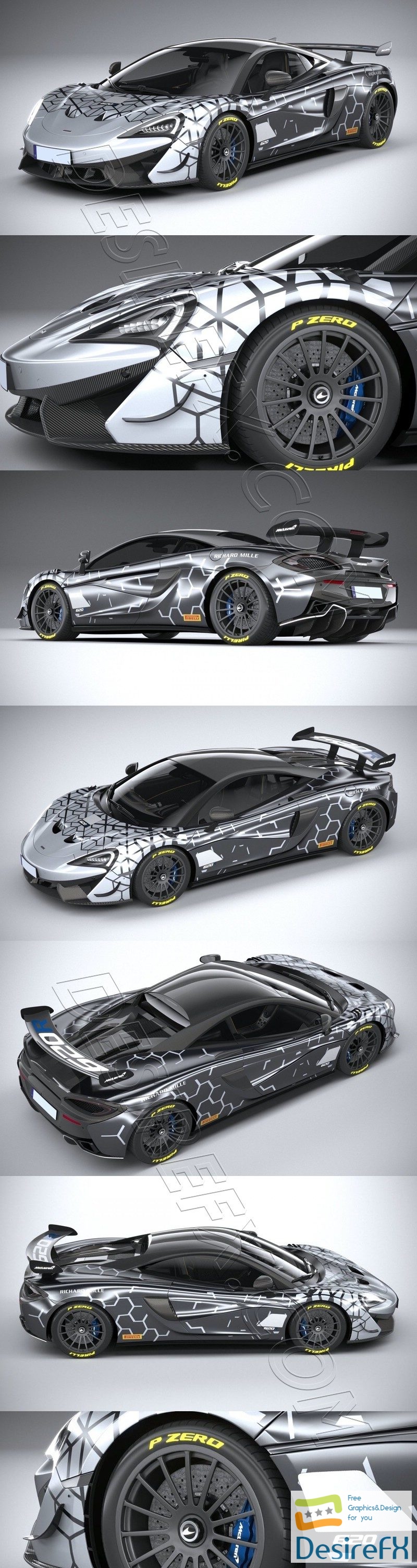 McLaren 620R 2020 3D Model