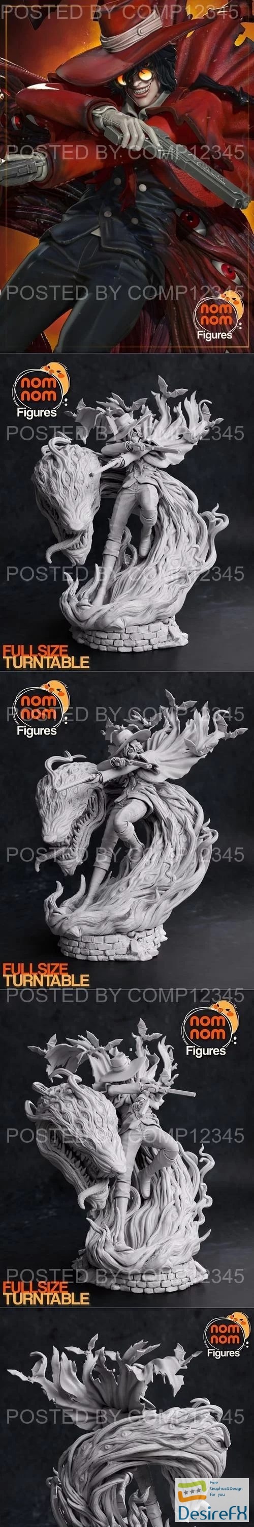 Nomnom Figures - Alucard from Hellsing 3D Print