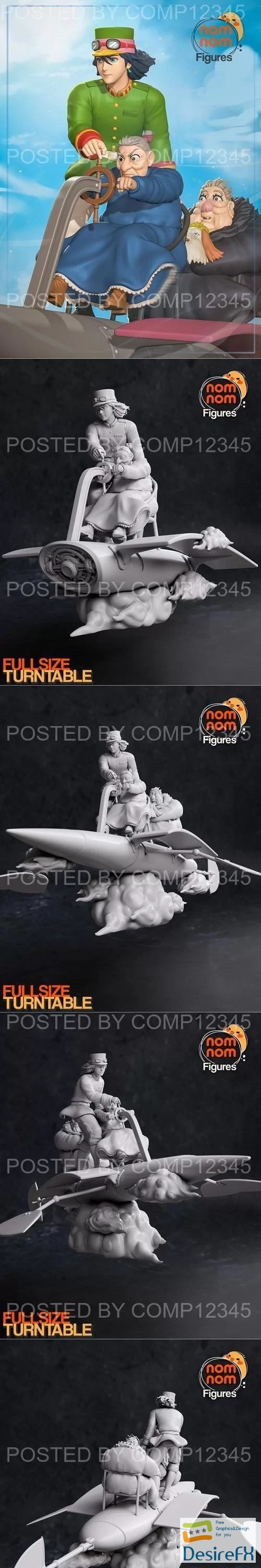 Nomnom Figures - Howl Moving Castle 3D Print