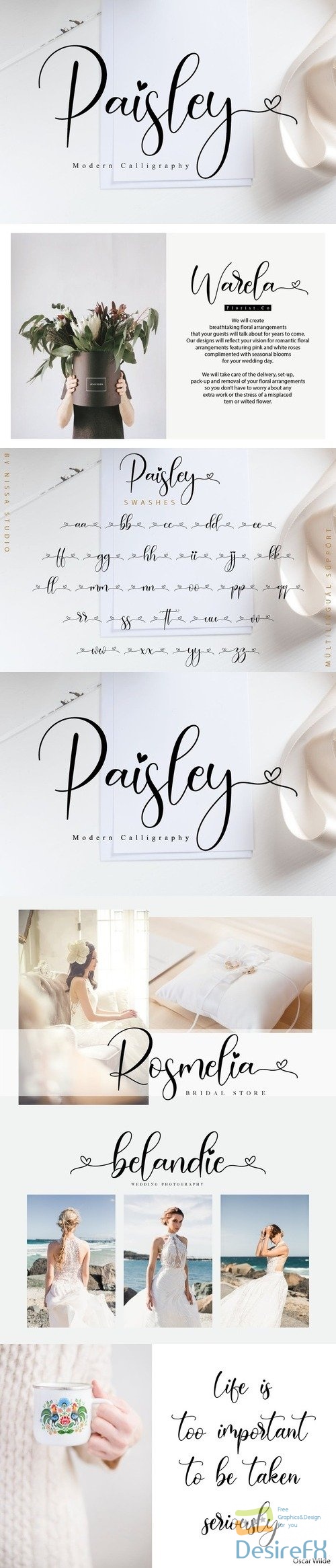 Paisley - Wedding Font