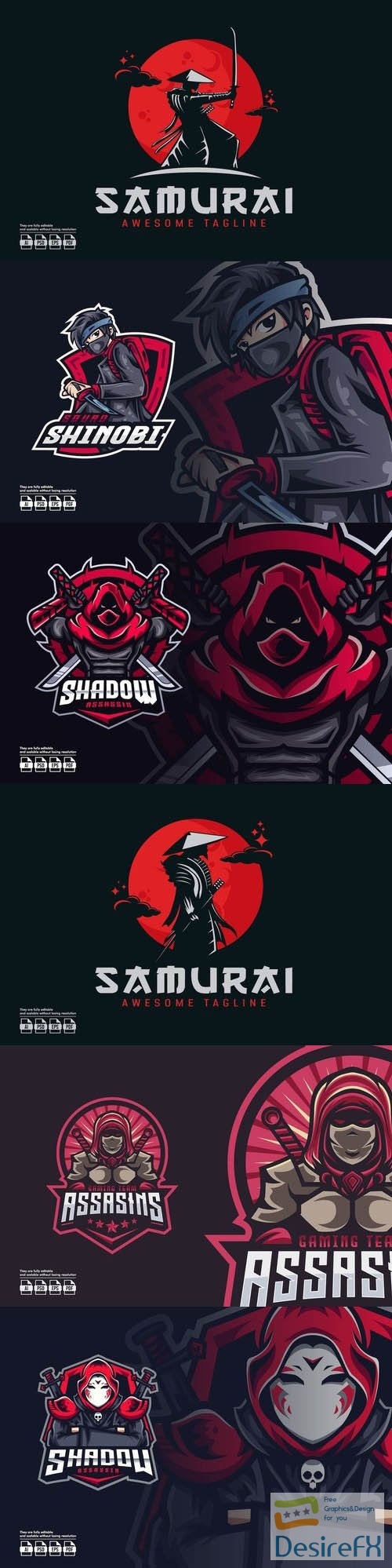 Samurai Ronin Logo Design
