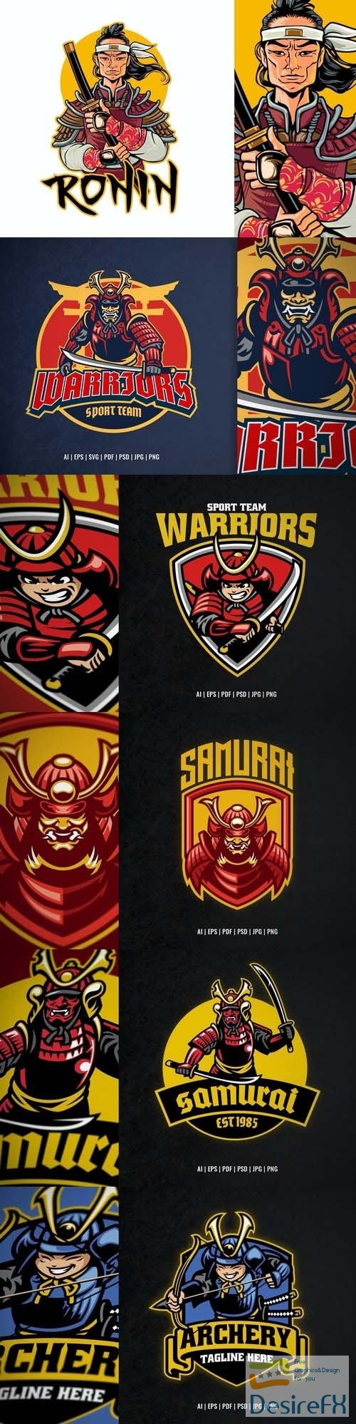 Samurai Warrior Sport and Esport Logo
