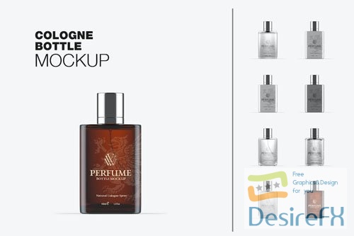 Set Perfume Bottles Mockup - LAG7E5N
