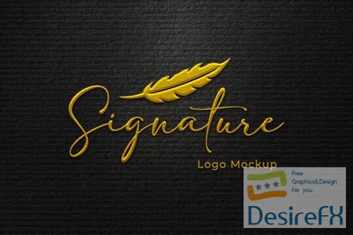 Signature Logo PSD Mockup Template