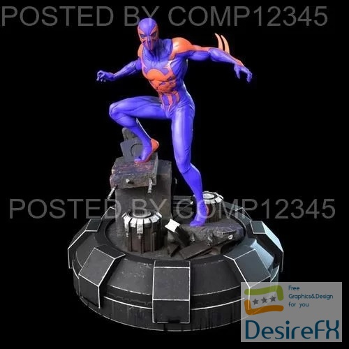 Spiderman 2099 Comic Version Statue 3D Print