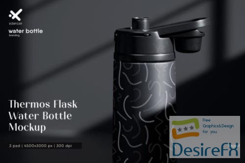 Thermos Flask Water Bottle Mockup - 27116744