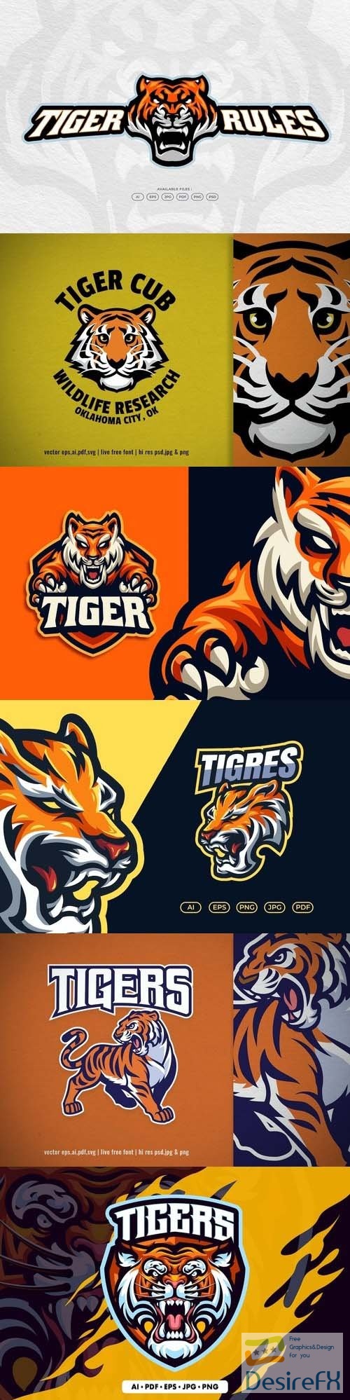 Tiger Mascot Esport Logo