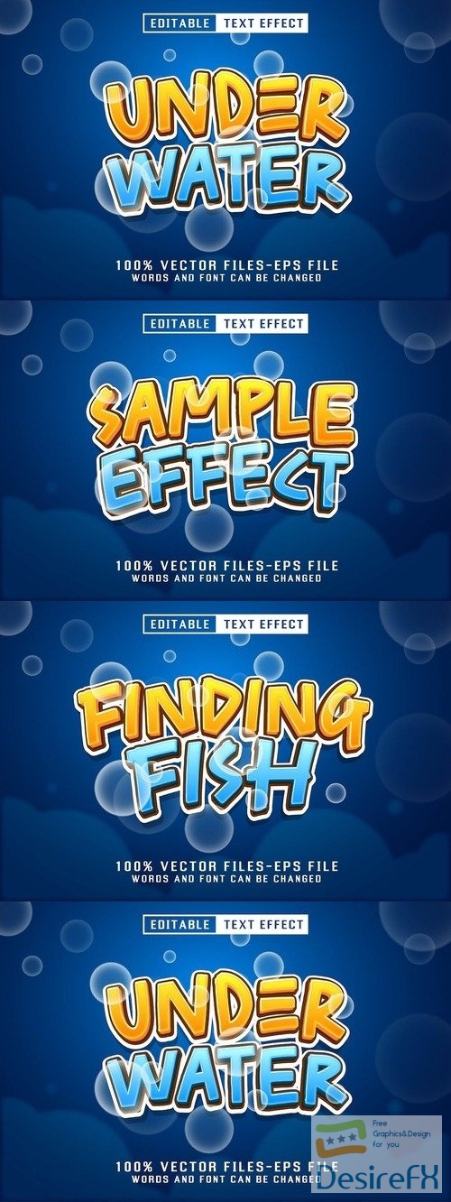 Uder Water Editable Text Effect