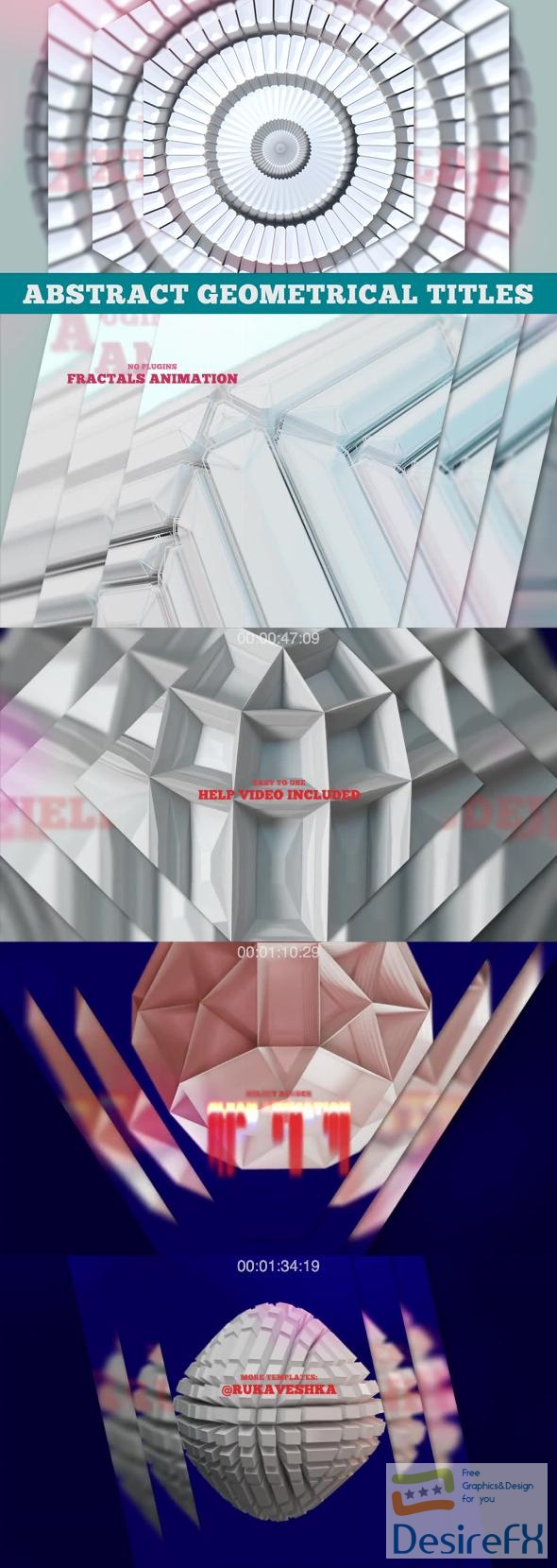 VideoHive Abstract Geometrical Titles 43265249