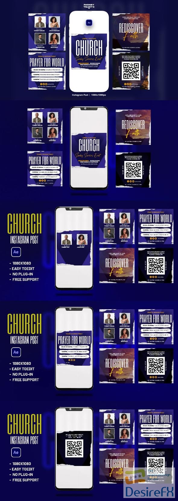 VideoHive Church Instagram Post Template 43681744