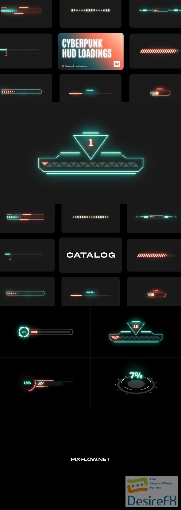 VideoHive Cyberpunk HUD Loading for After Effects 43720143