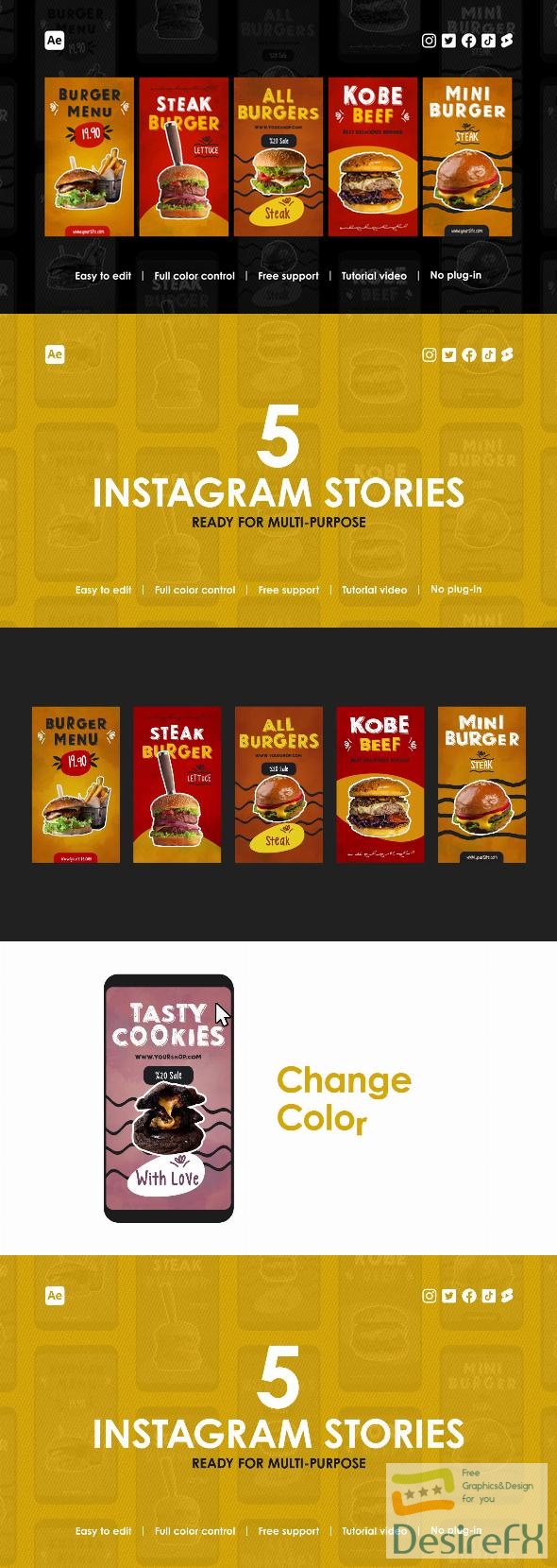 VideoHive Fast Food Instagram Stories 43745434