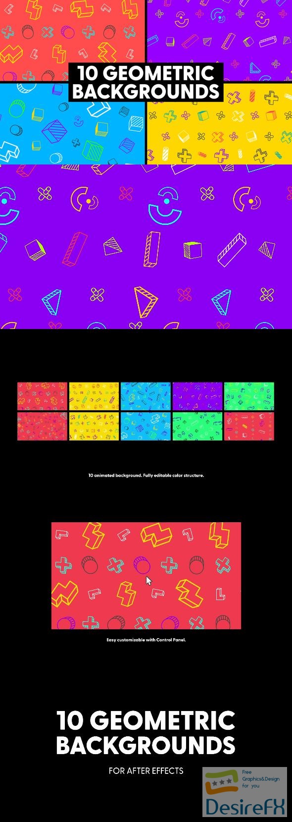 VideoHive Geometric Backgrounds 46352915