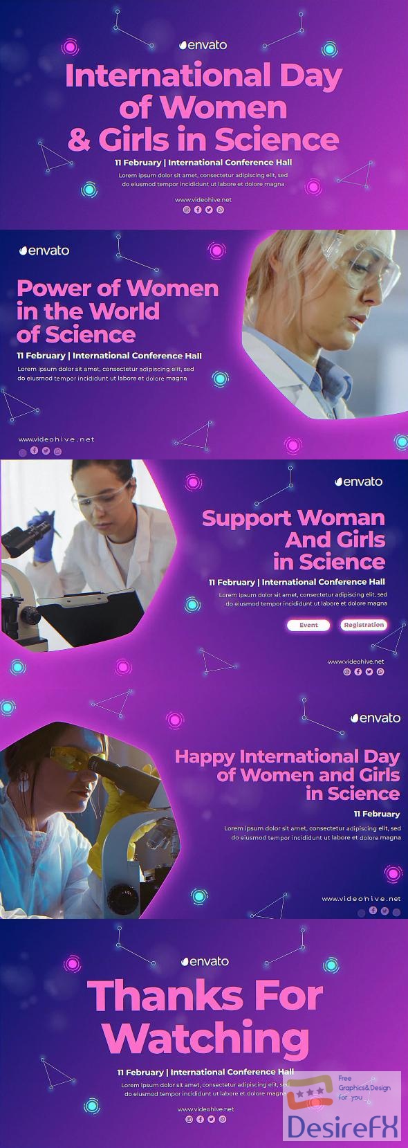 VideoHive International Day Of Women & Girls In Science 43506947