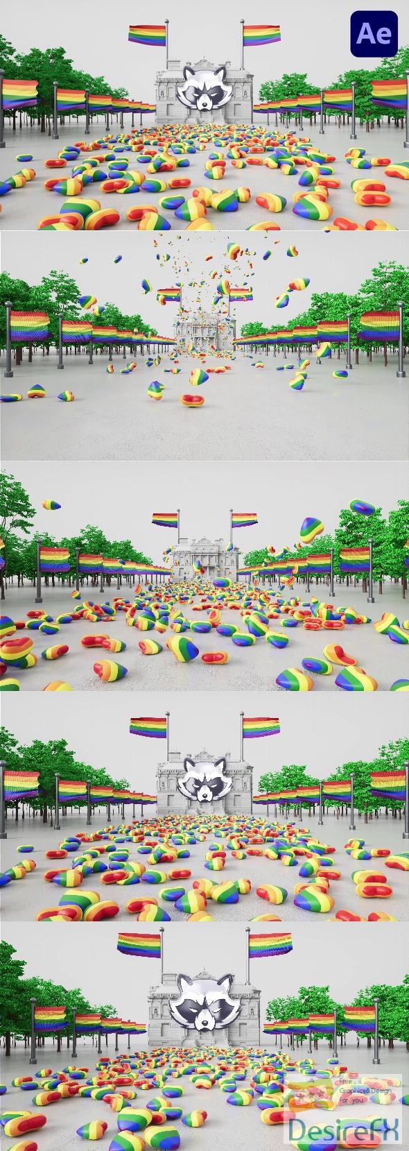 VideoHive LGBTQ 3D Pride Logo Reveal 46214865