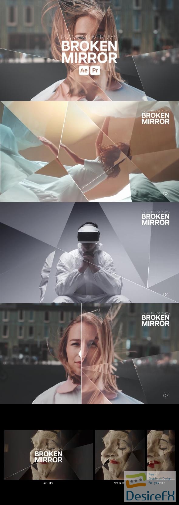 VideoHive Premium Overlays Broken Mirror 43242371