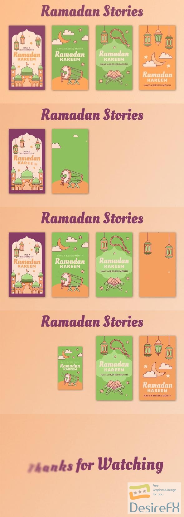 VideoHive Ramadan Stories TikTok Reels 43540846