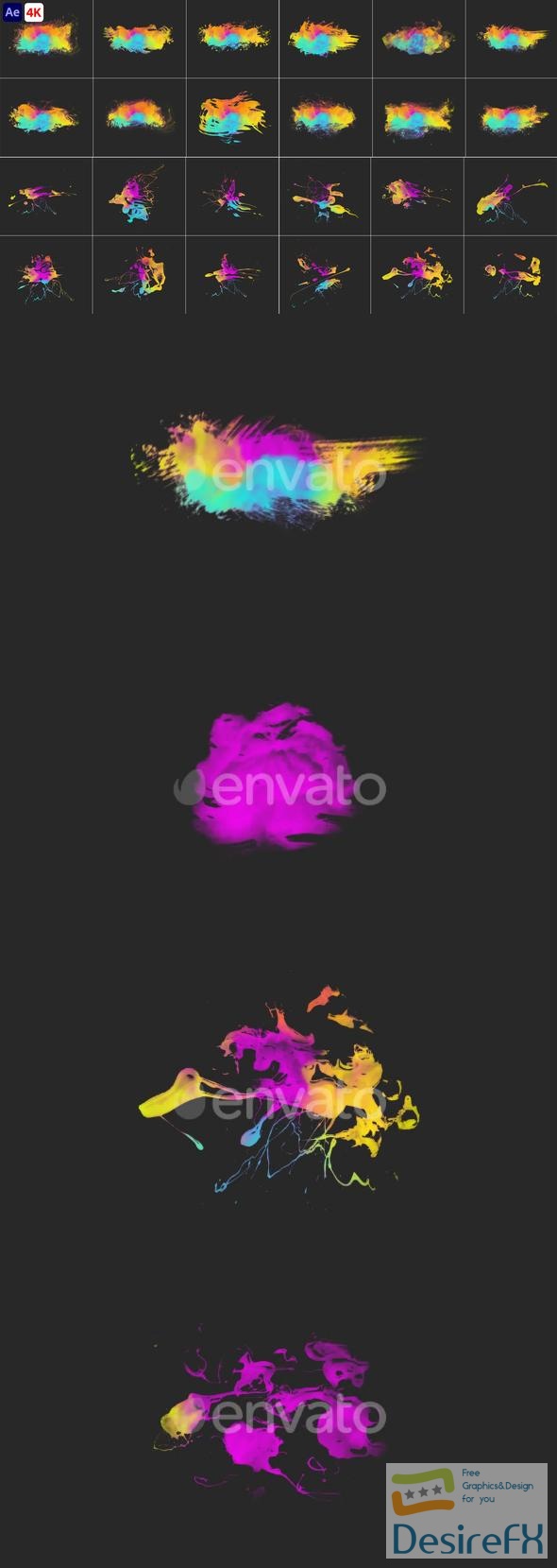VideoHive Water Colour Elements V2 42978877