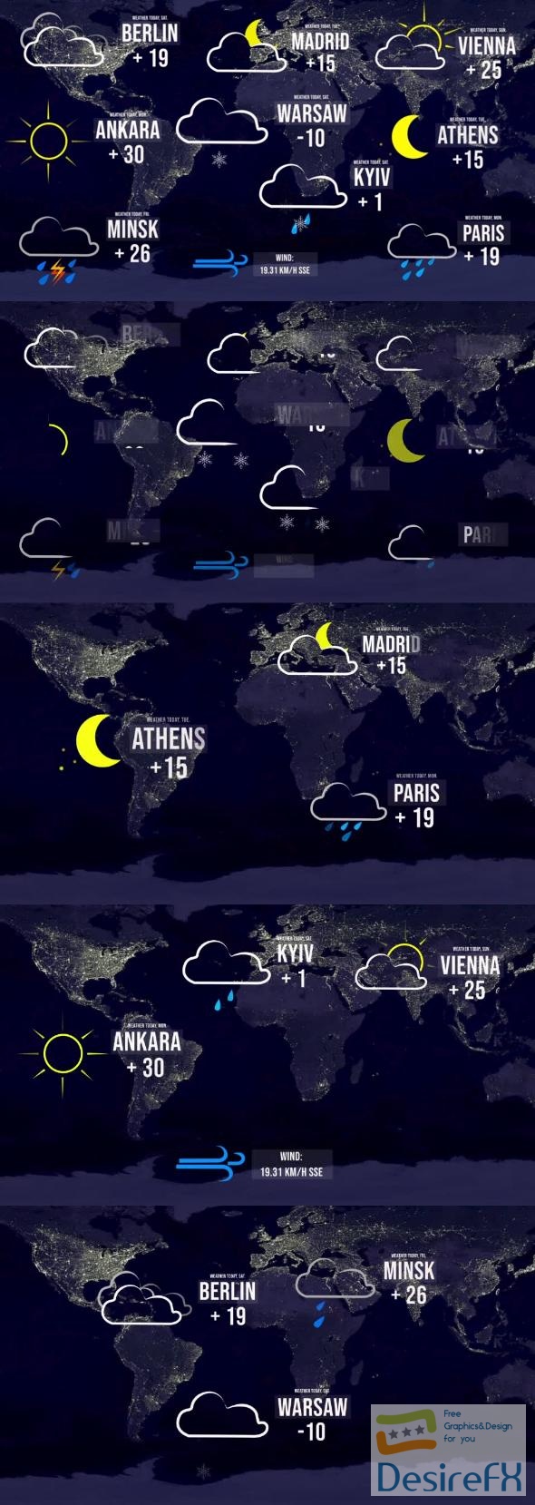 VideoHive Weather Forecast Icons 46235520