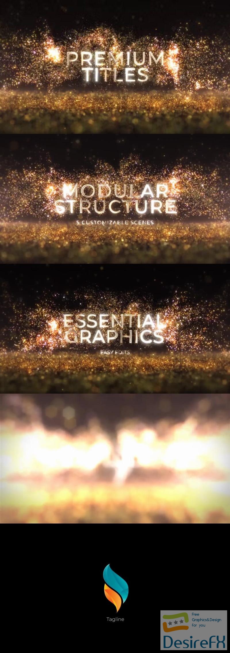 Videohive Luxury Glowing Gold Titles 46766811