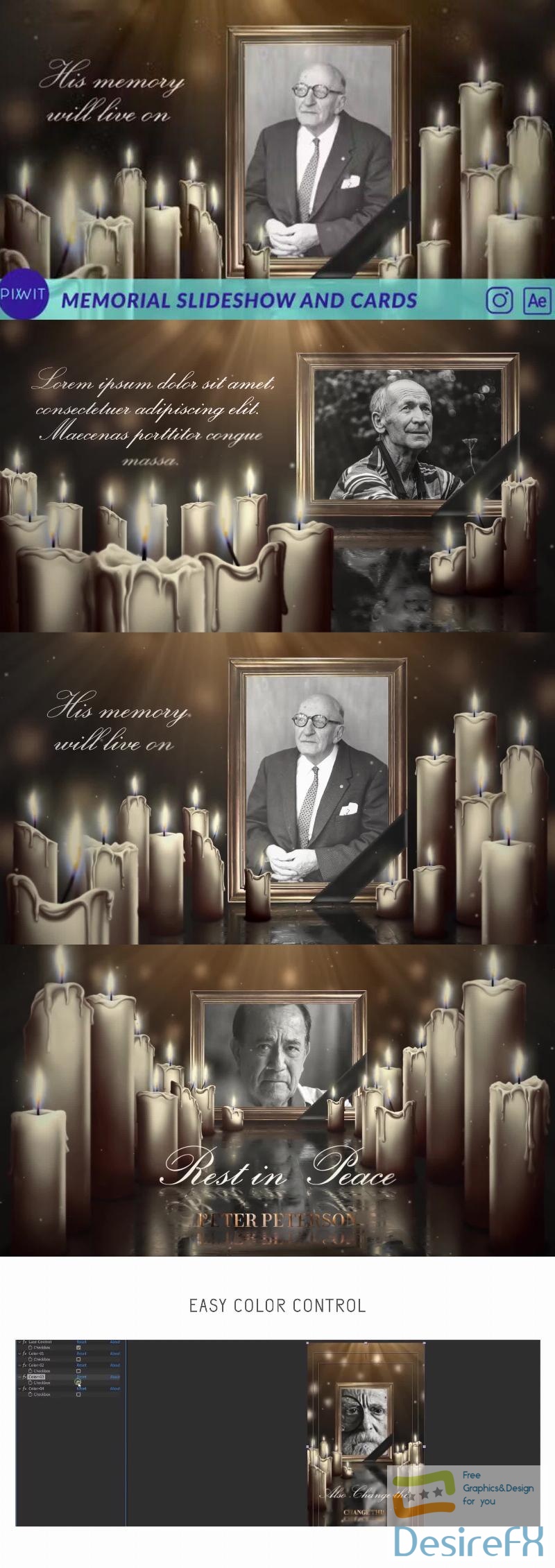 Videohive Memorial Slideshow and Cards 47021228