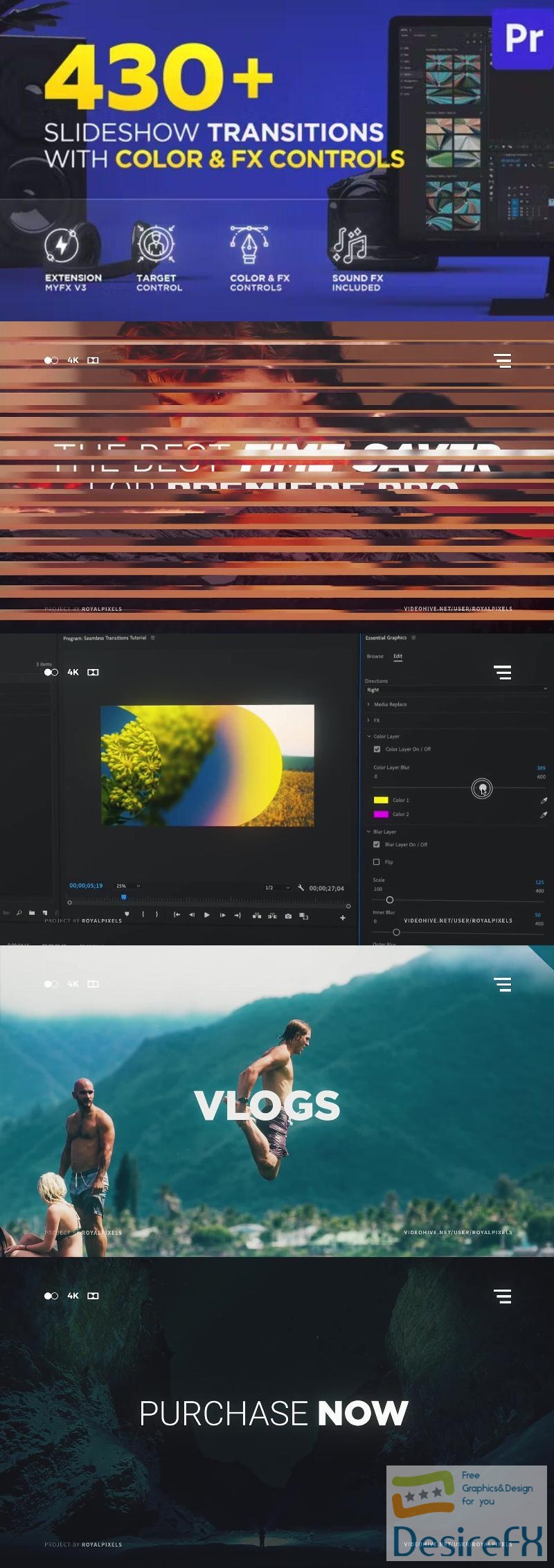 Videohive Slideshow Transitions for Premiere Pro 39809411