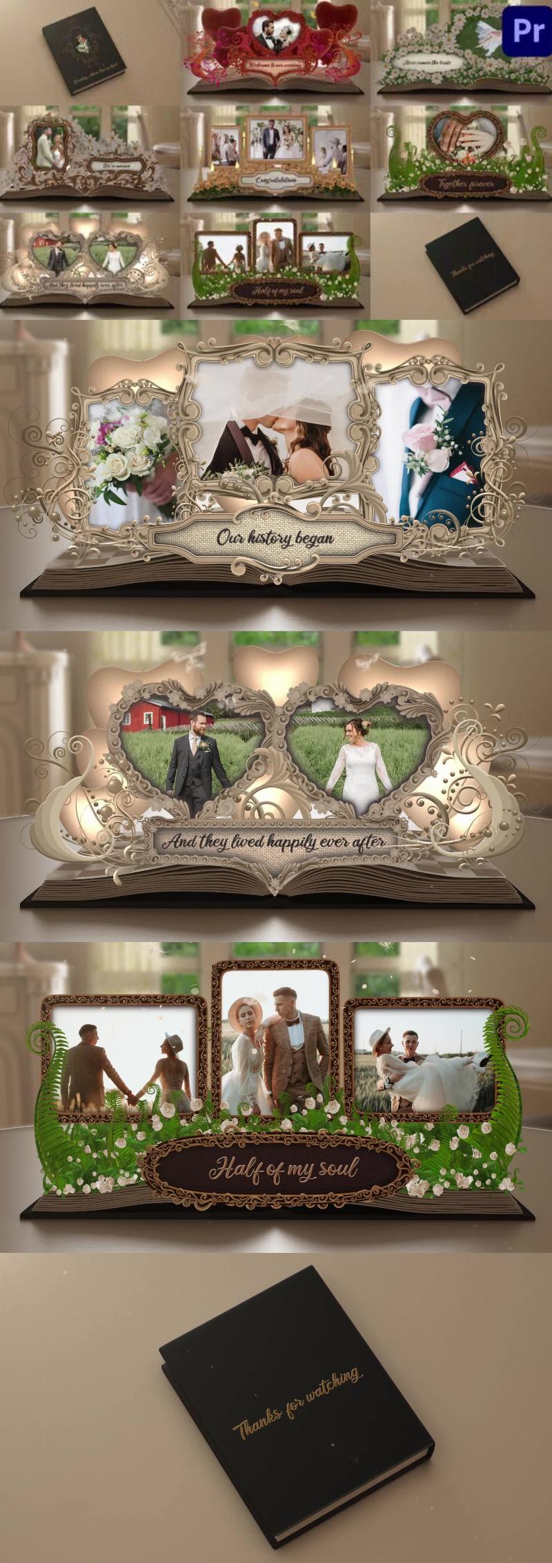 Videohive Wedding Album Pop Up Book for Premiere Pro 46835739