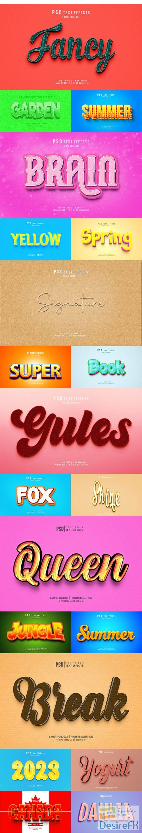 20 Creative Editable 3D Text Effects for Photoshop