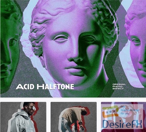 Acid Halftone Photo Effect - 31380472