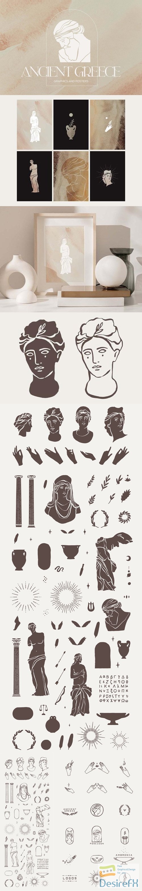 Ancient Greece Art Vector Graphics Collection
