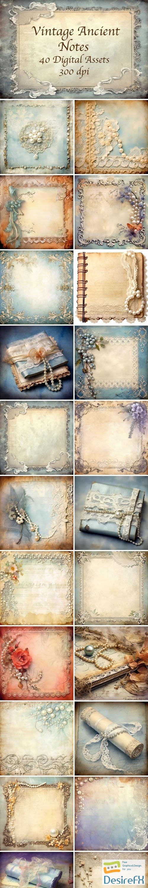 Ancient Notes - Vintage Textures Pack