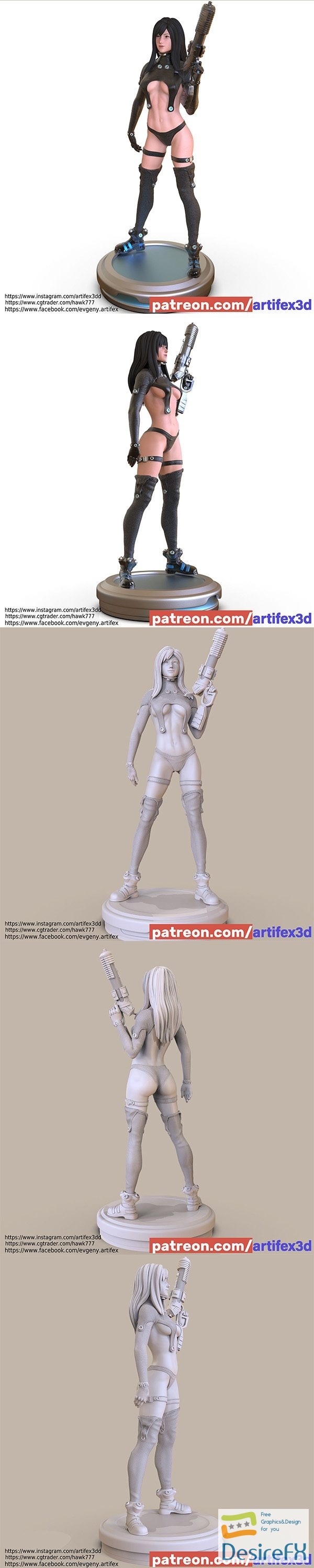 Artifex3d – Reika Shimohira Gantz – 3D Print