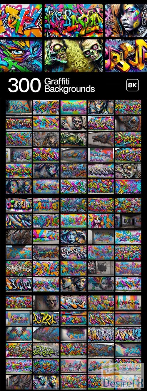 Awesome Graffiti Backgrounds Collection 8K
