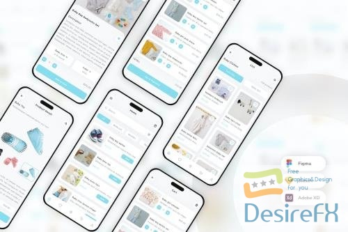 Baby E-commerce Shop Mobile App UI Kit