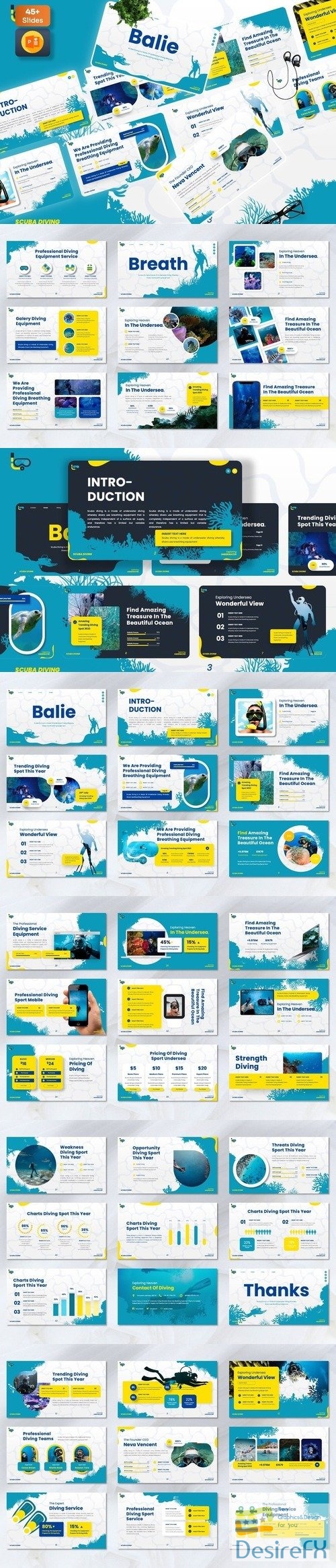 Balie - Diving Sport PowerPoint, Keynote and Google Slides Template